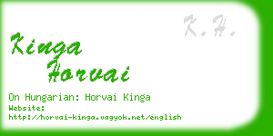 kinga horvai business card